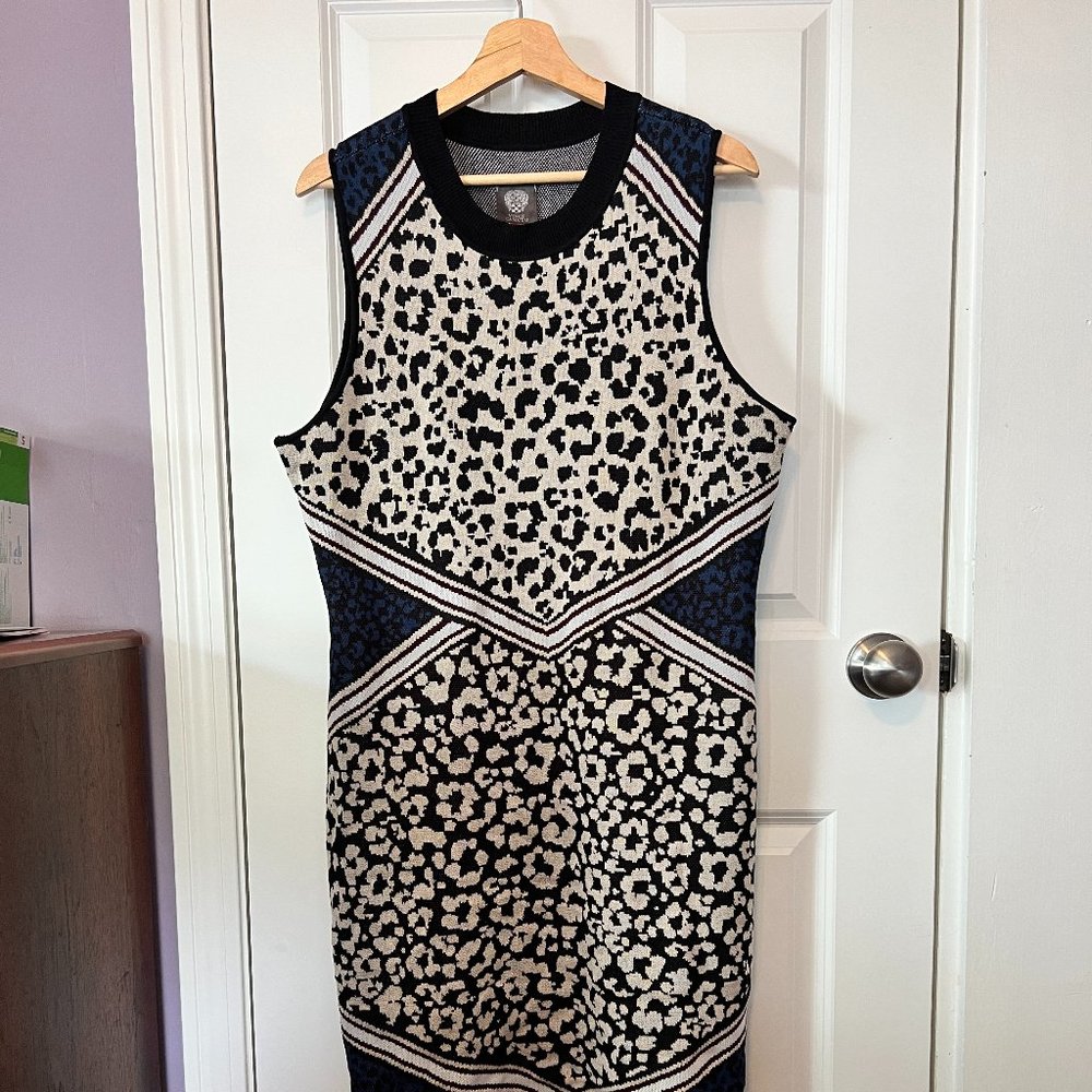 Animal Print Sleeveless Vince Camuto Sweater Dress - Size XL